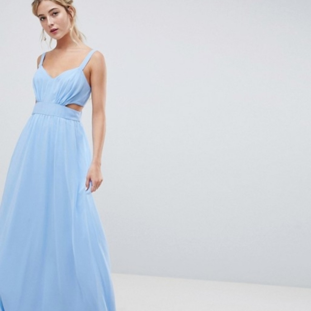 ASOS DESIGN Cut Out Maxi Dress, bridesmaid dress